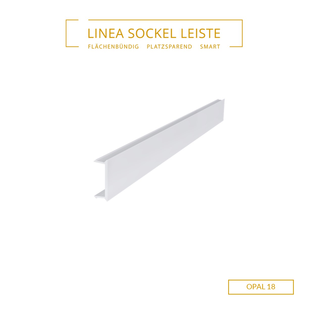 Kunststoff Abdeckung für LED 60/15 & LED 13/22, 2,4m - Sockelleiste